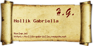 Hollik Gabriella névjegykártya